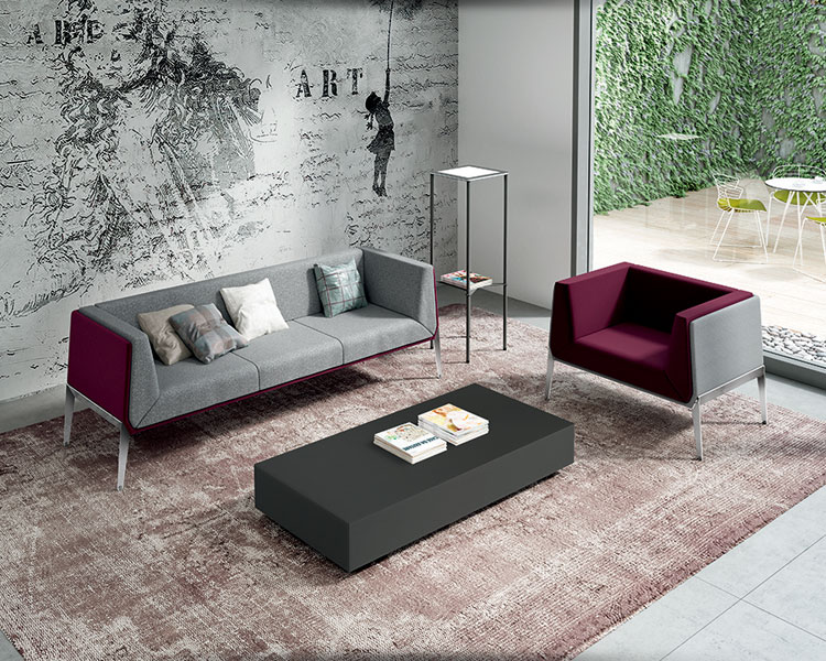 Contemporary armchair and sofa designs.
