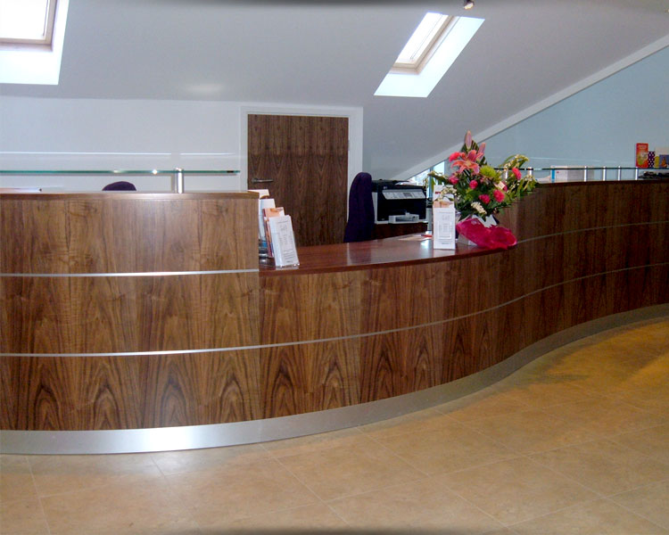 Beautiful 'Wave' counter in Walnut.