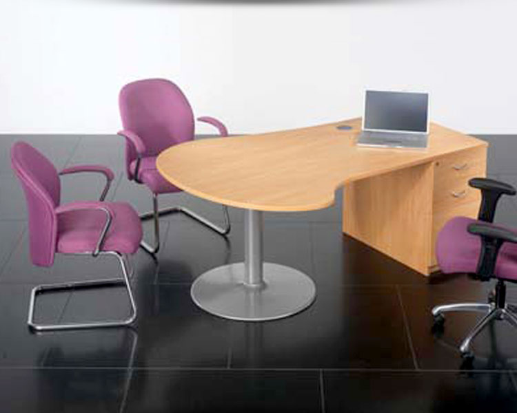 Consultation desk with meeting style chairs